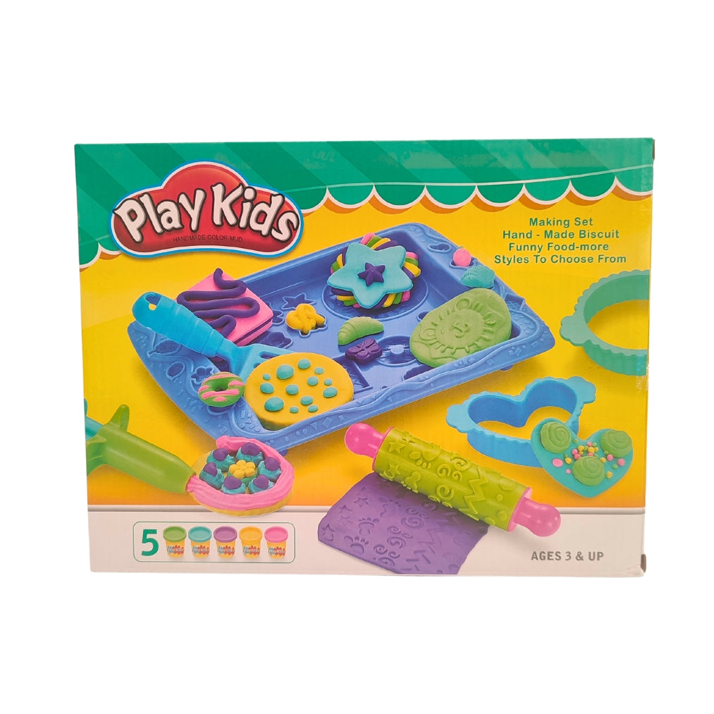 Pate à modeler plusieurs couleurs 5 pots + 12 accessoires - Créativité