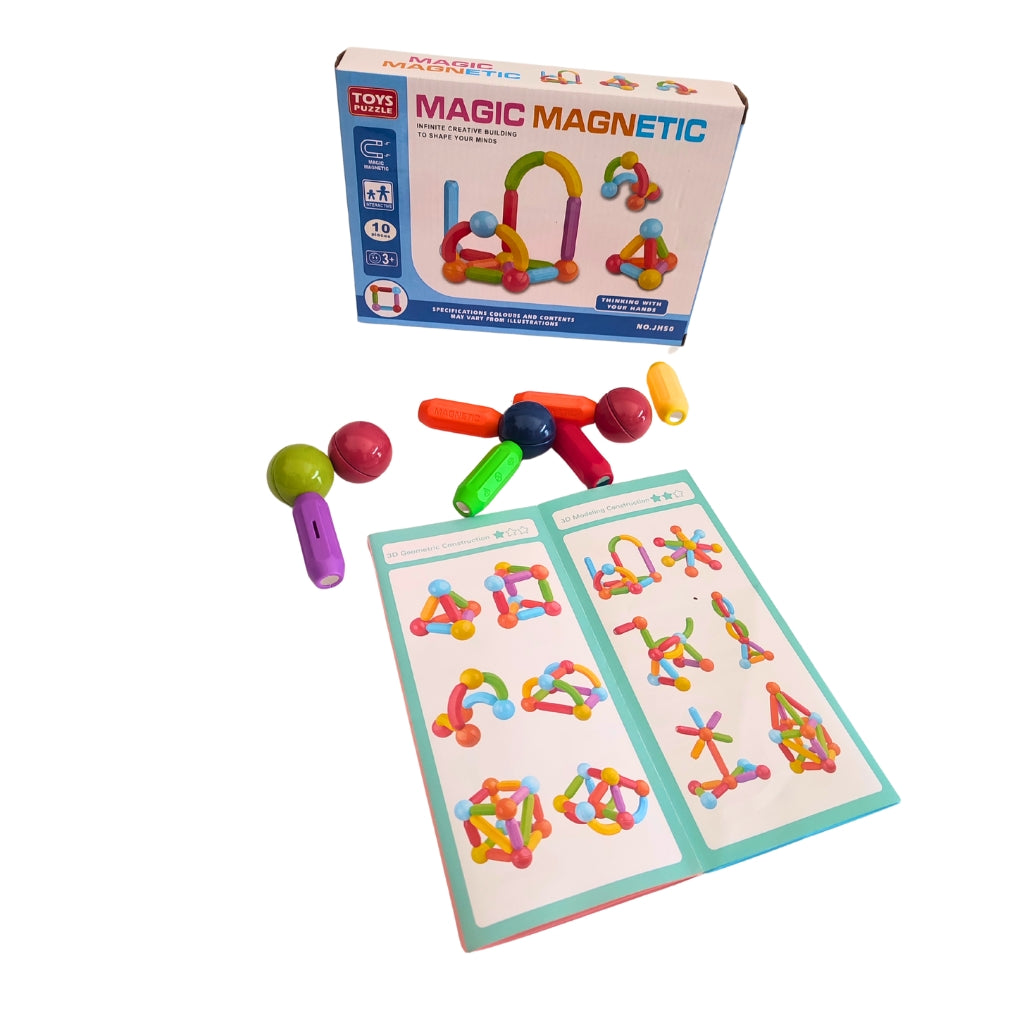 Jeu de construction magnétique éducatif 10 pc