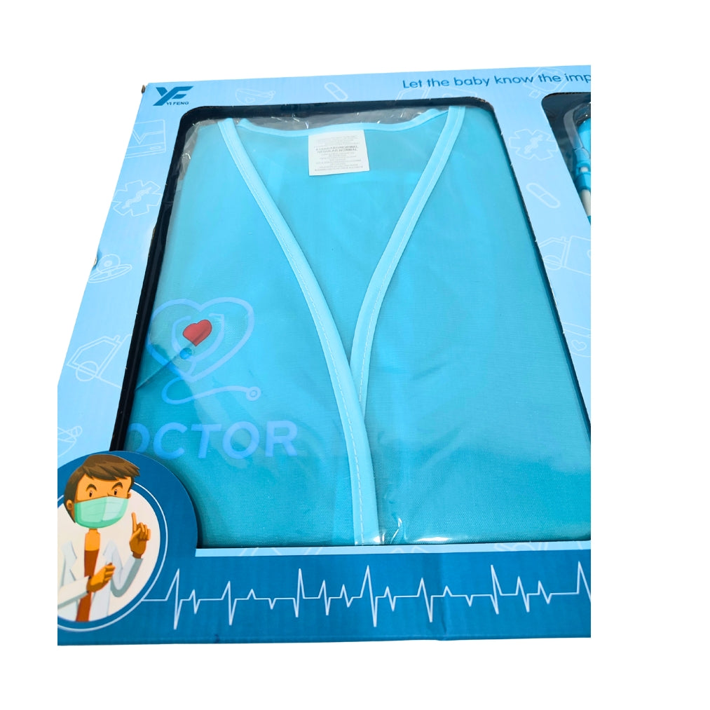 Jeu docteur avec accessoires blouse rose et bleu