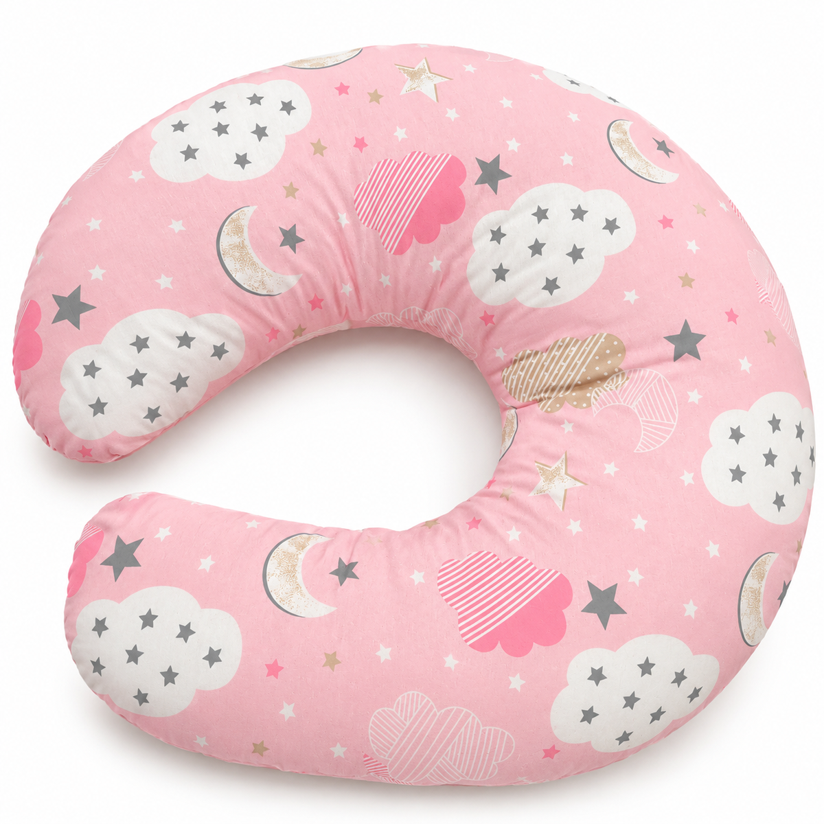 Coussin d’allaitement bébé rose – Confort maman & bébé