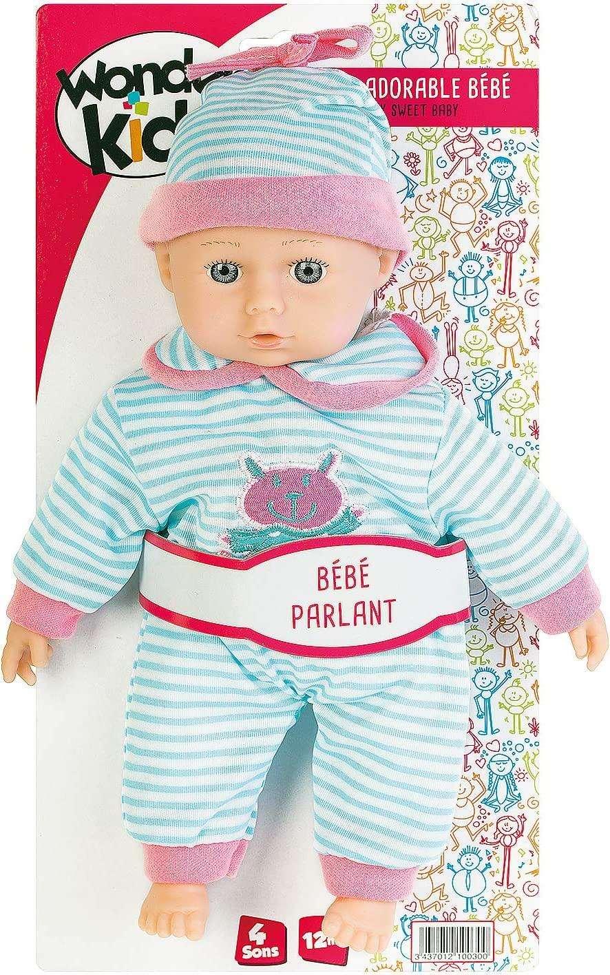 Poupon Parlant 25cm 4 sons - Esprit Jouets