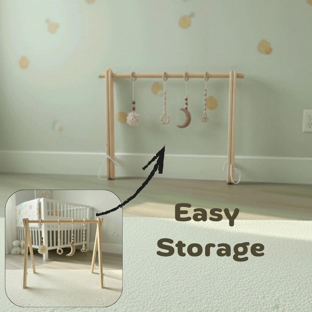 Arche d'éveil Montessori en bois naturel