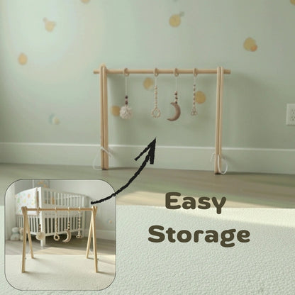 Arche d'éveil Montessori en bois naturel