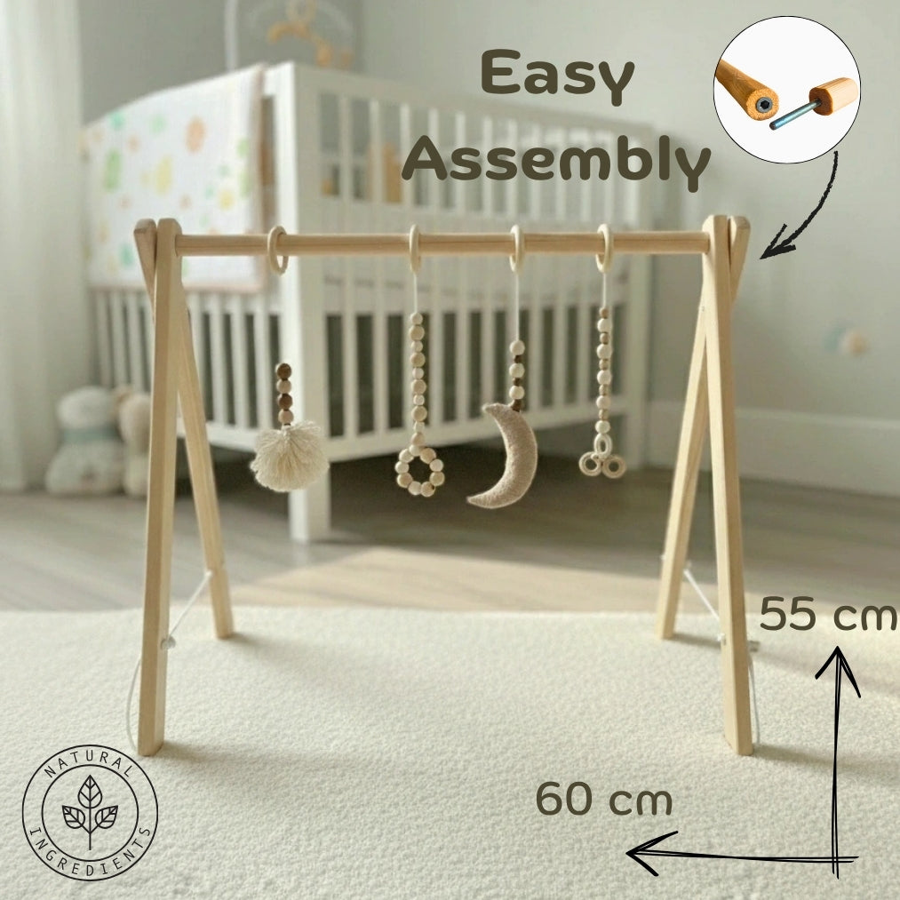 Arche d'éveil Montessori en bois naturel