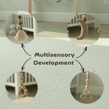 Arche d'éveil Montessori en bois naturel