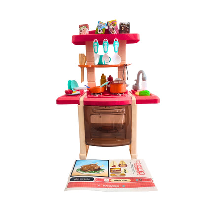 Cuisine rouge pour enfant avec accessoires