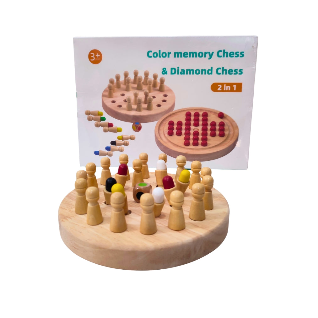 Jeu de Mémoire en Bois 2 en 1