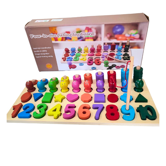 Jeu Montessori 4 en 1 en Bois