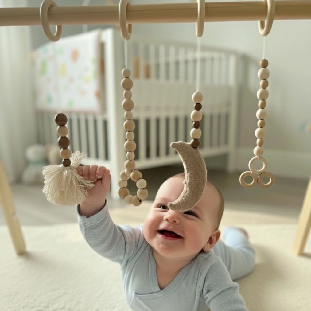 Arche d'éveil Montessori en bois naturel