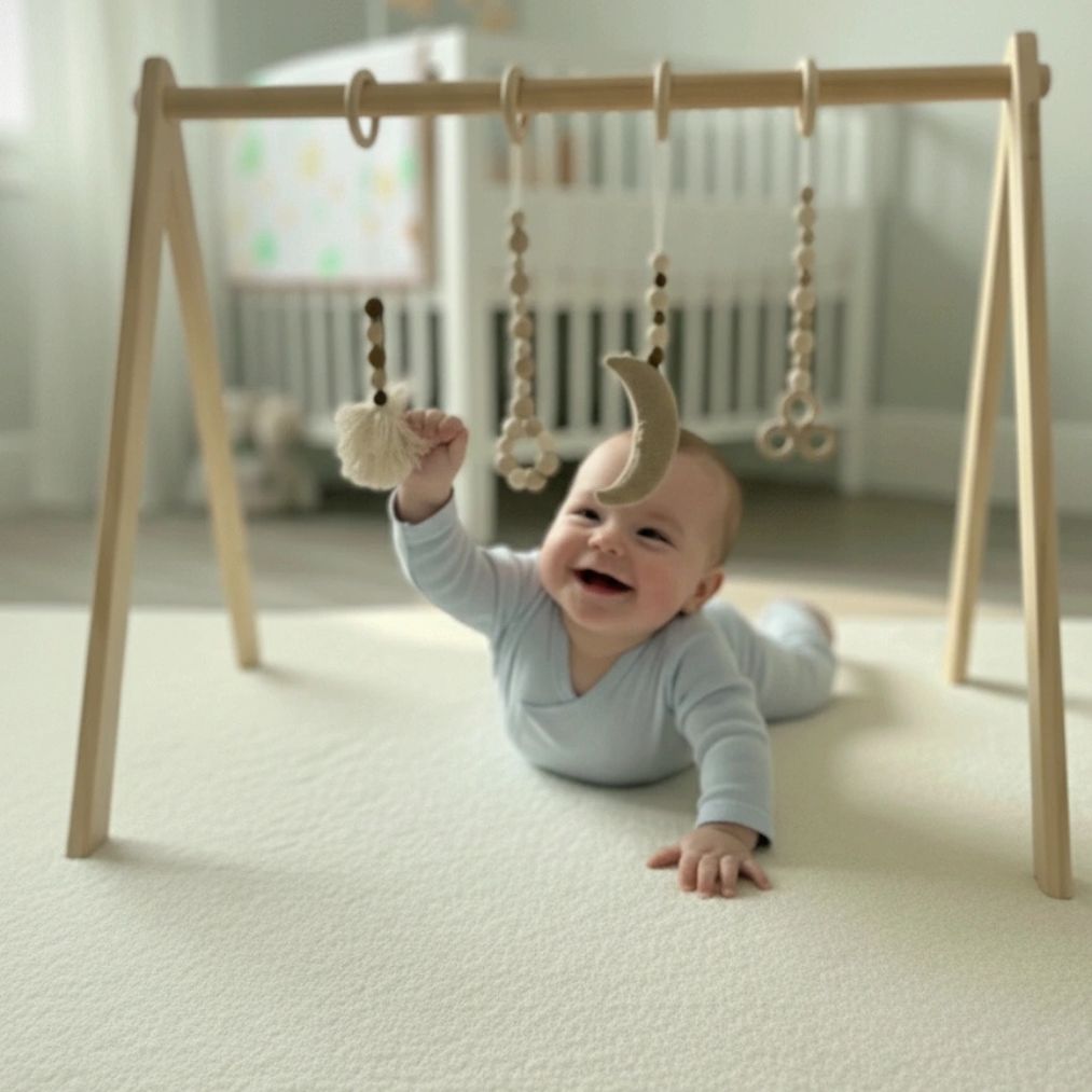 Arche d'éveil Montessori en bois naturel