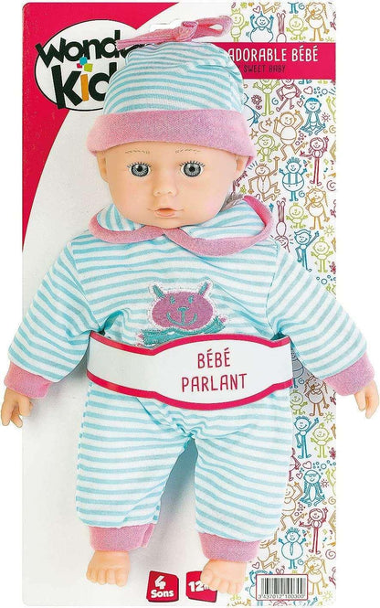 Poupon Parlant 25cm 4 sons - Esprit Jouets