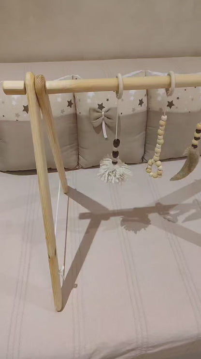 Arche d'éveil Montessori en bois naturel