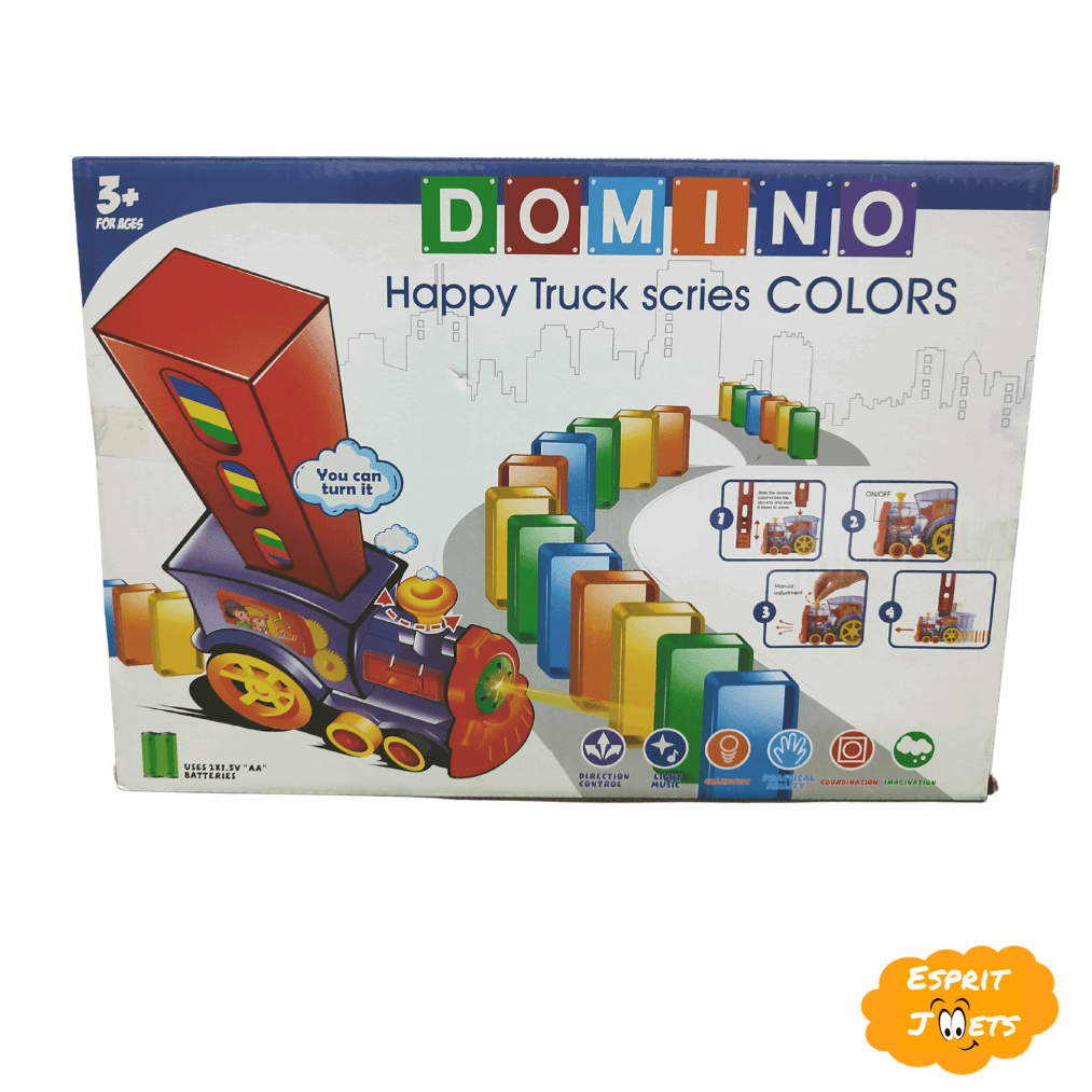 Train Domino Electrique Construction - Esprit Jouets