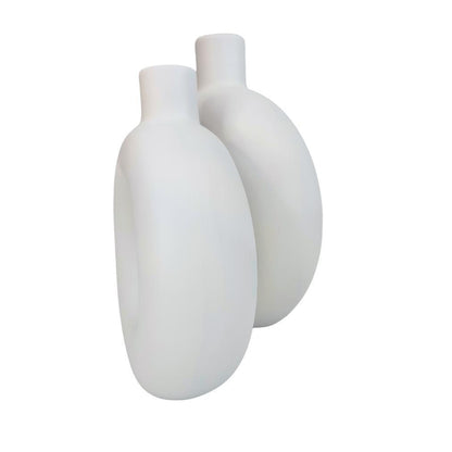 Vase rond décoration Blanc et Beige - Esprit Jouets