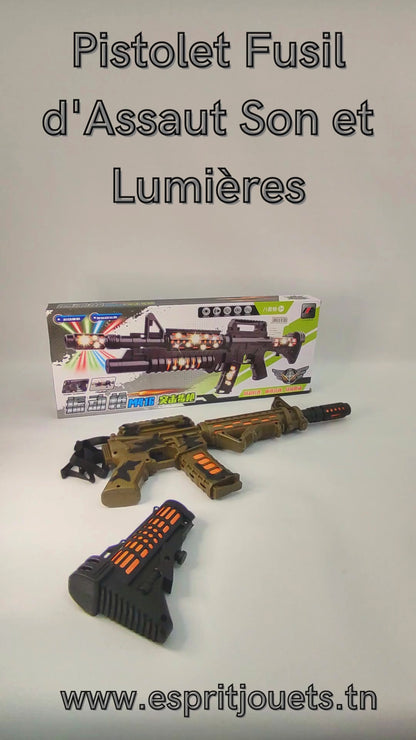Pistolet Fusil d'Assaut Son et Lumières