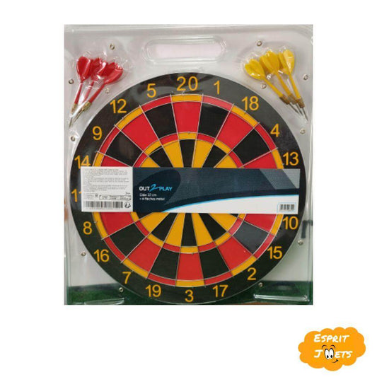 Cible 37cm + 6 Fleches - Esprit Jouets