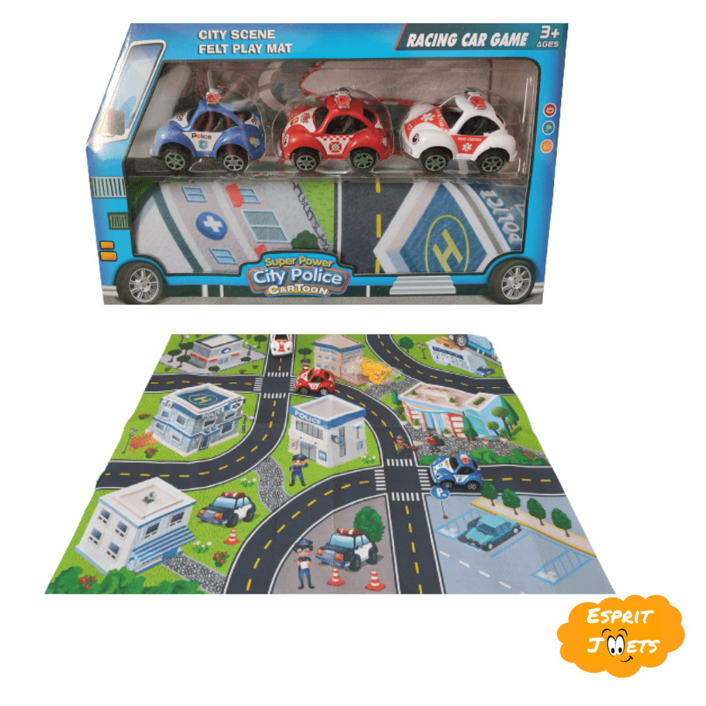 Coffret Circuit de Voiture Tapis - Esprit Jouets