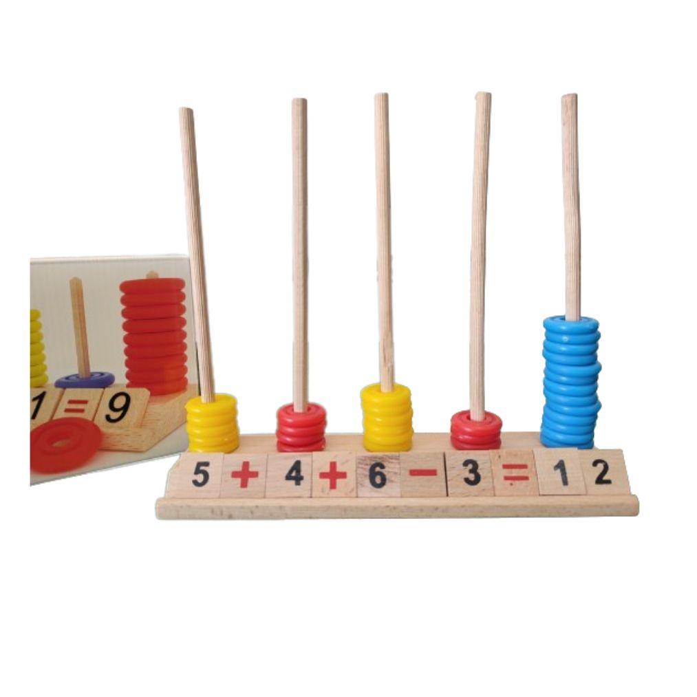 Jeu Educatif en bois additions - Esprit Jouets Livraison en Tunisie - Jouets Pas Chers