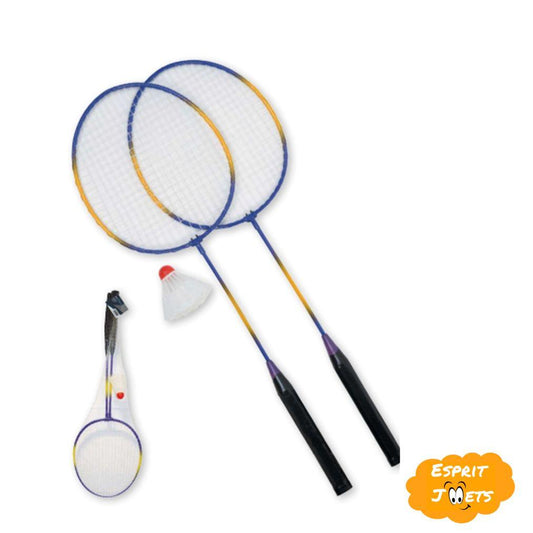 Lot Raquettes Badminton + Volant - Esprit Jouets
