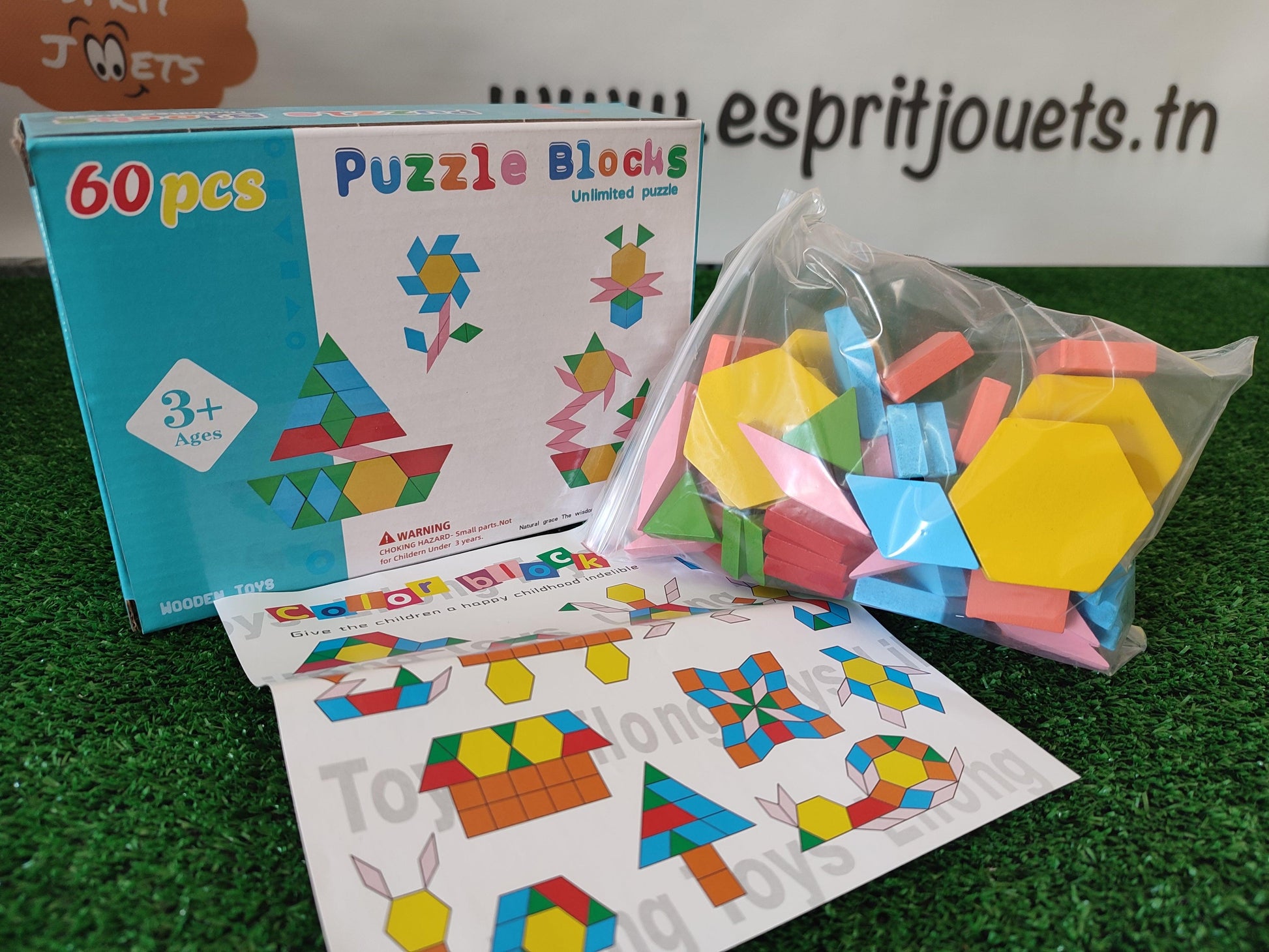 Puzzle Educatif Blocks 60 Pieces - Esprit Jouets